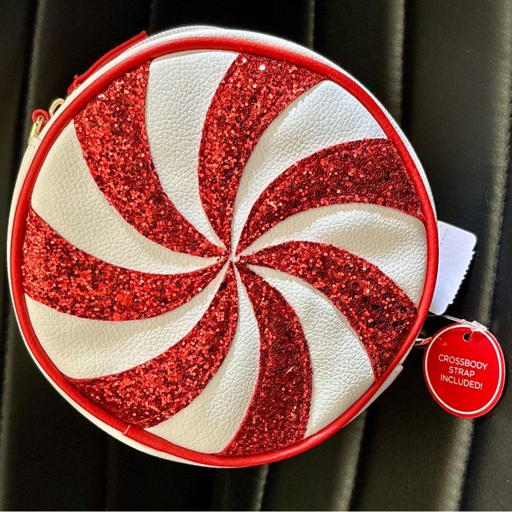 Bath & Body Works Peppermint Crossbody Christmas Bag Purse NWT